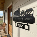 Personalized Metal Family Address Sign - Outdoor Wall Art | Aydan's Unique Finds