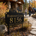 Moose Cabin Metal Address Sign
