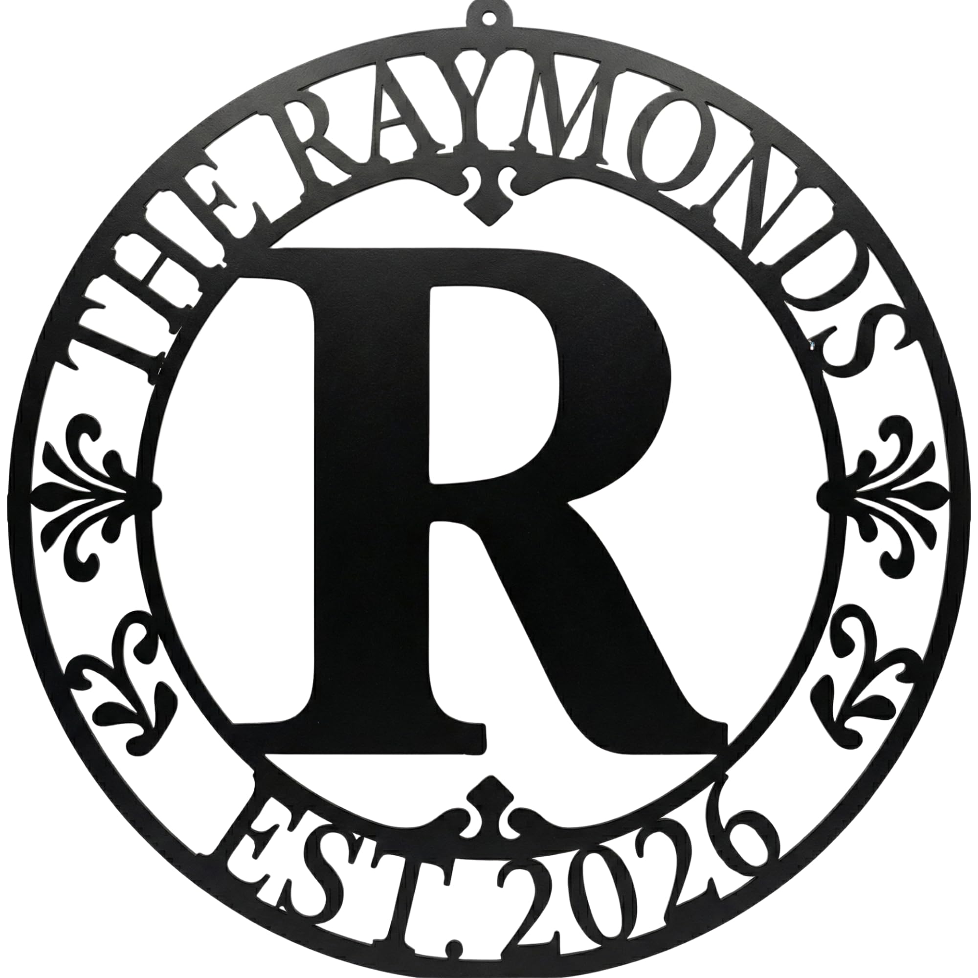 Custom Metal Monogram Family Name Sign - Modern Wall Art | Aydan's Unique Finds