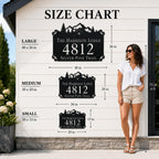 Mountain Cabin Metal Address Sign