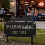 Garage Metal Address Sign