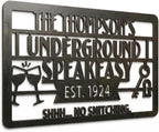 Personalized Metal Bar Sign – Custom Powder-Coated Steel, Man Cave Gift for Dad