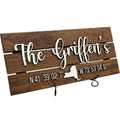 Custom Coordinates Sign - Wood Latitude Longitude Plaque | Aydan's Unique Finds