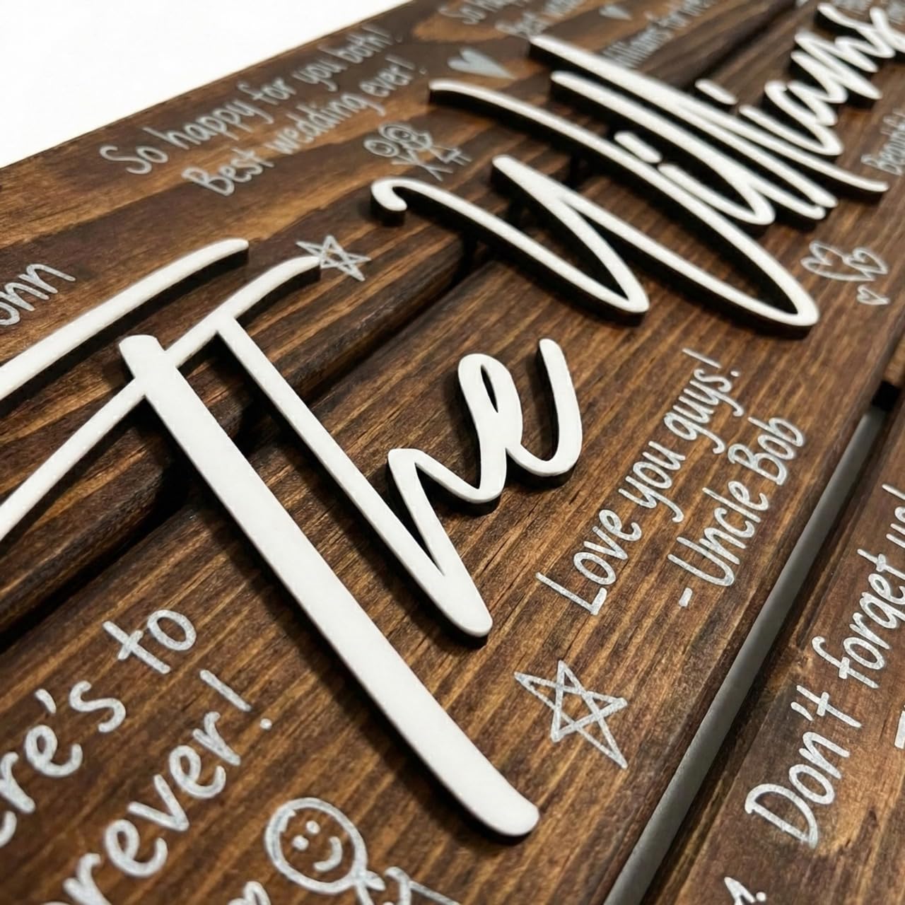 Personalized Wedding Guestbook Sign - Wooden Keepsake | Aydan's Unique Finds
