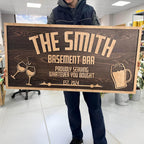 Custom Wood Backyard Bar Sign - Personalized Lounge Decor | Aydan's Unique Finds