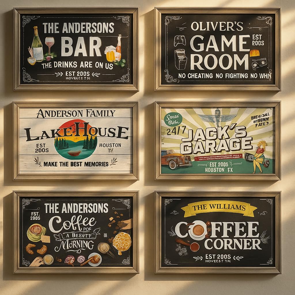 Personalized Game Room Canvas - Custom Man Cave Decor | Aydan's Unique Finds