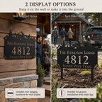 Mountain Cabin Metal Address Sign