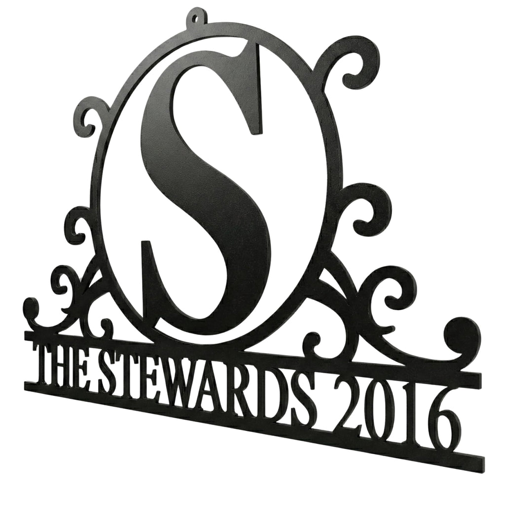 Custom Metal Monogram Family Name Sign - Modern Wall Art | Aydan's Unique Finds
