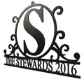 Custom Metal Monogram Family Name Sign - Modern Wall Art | Aydan's Unique Finds