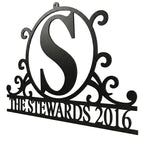 Custom Metal Monogram Family Name Sign - Modern Wall Art | Aydan's Unique Finds