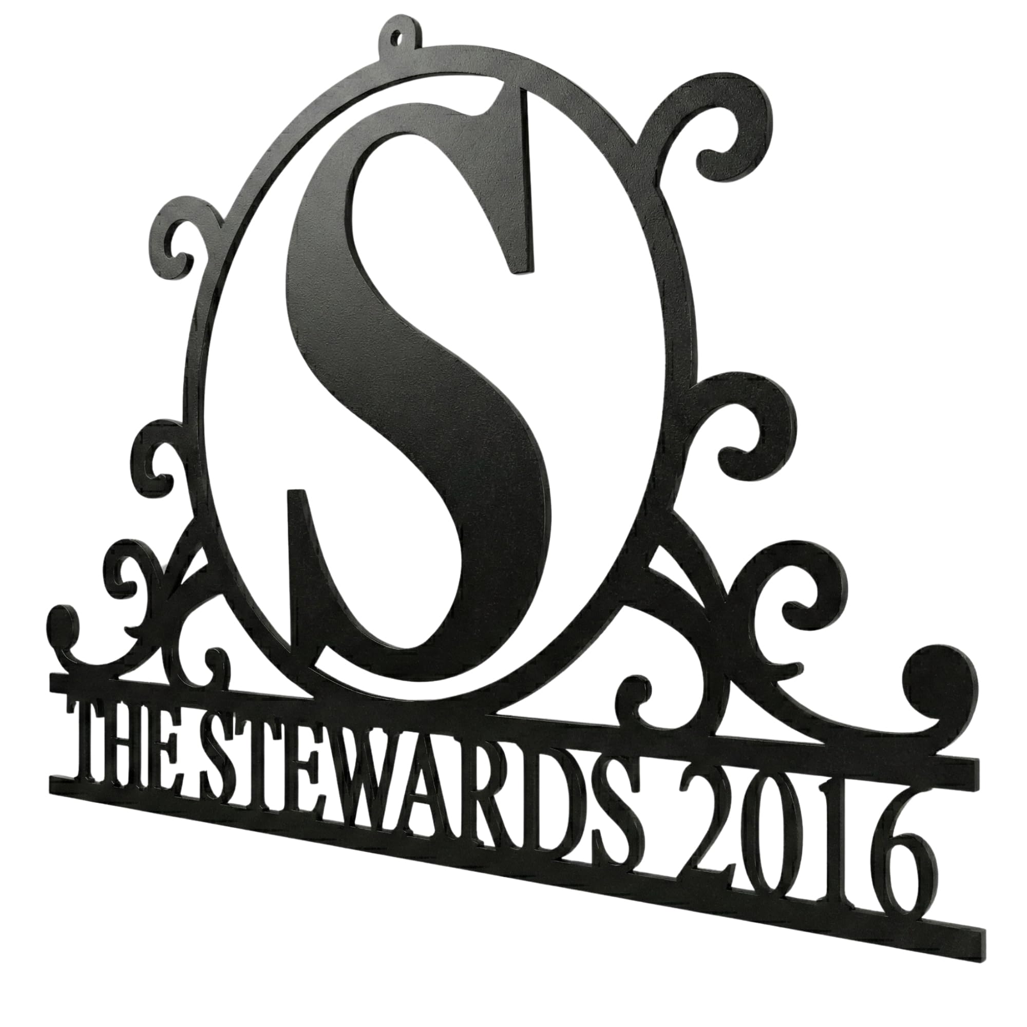 Custom Metal Monogram Family Name Sign - Modern Wall Art | Aydan's Unique Finds