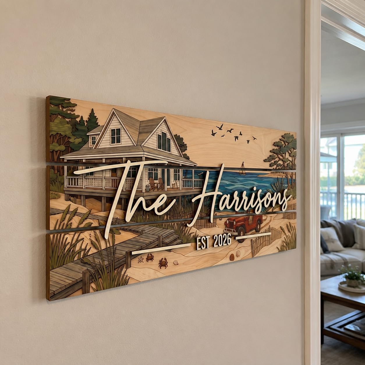 Custom Colorful Themed Pallet Family Name Sign | Aydan's Unique Finds