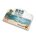Coastal Palm Tree Ceramic Address Sign - Personalized | Aydan's Unique Finds
