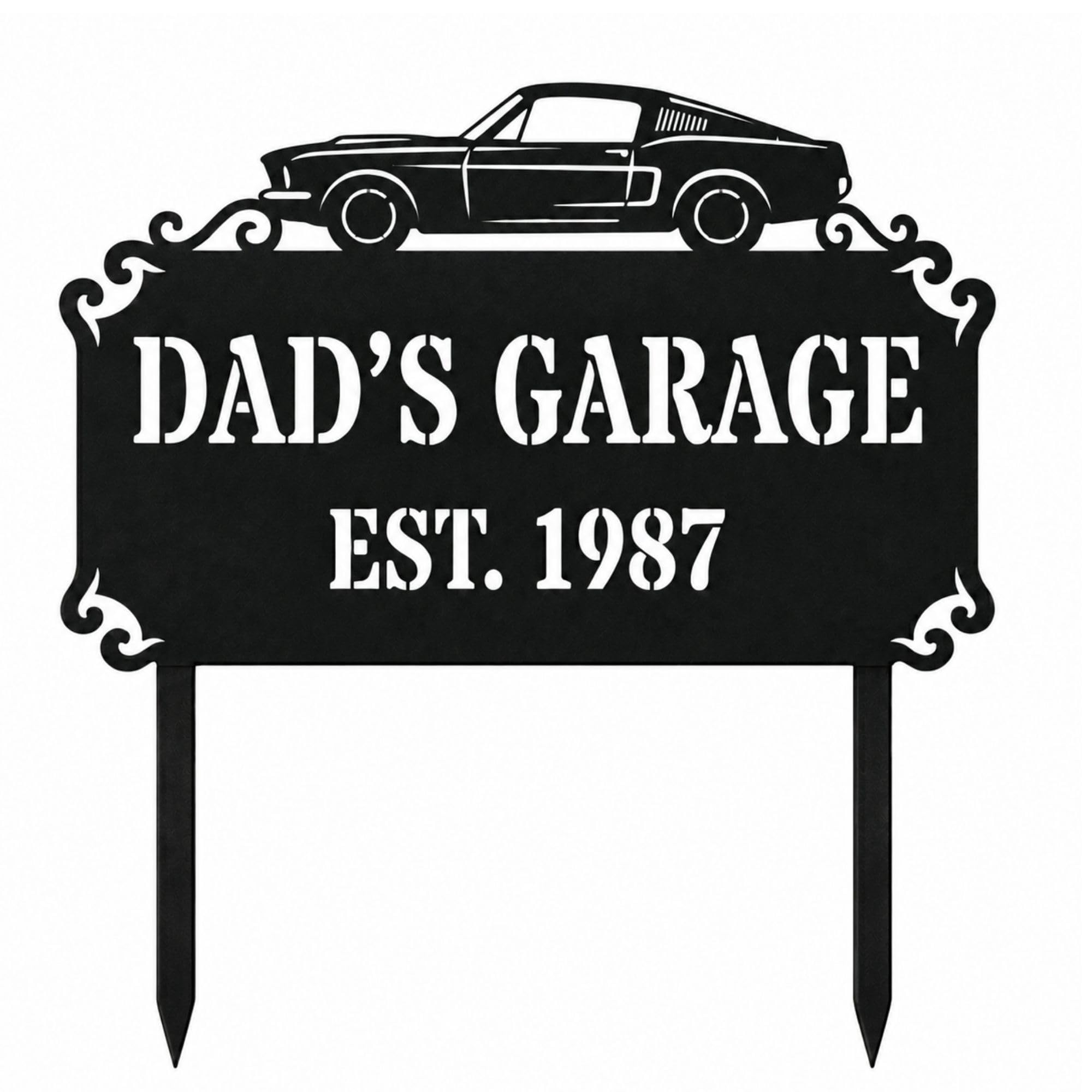 Garage Metal Address Sign