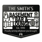 Customizable Metal Bar Sign - Powder-Coated Wall Art | Aydan's Unique Finds
