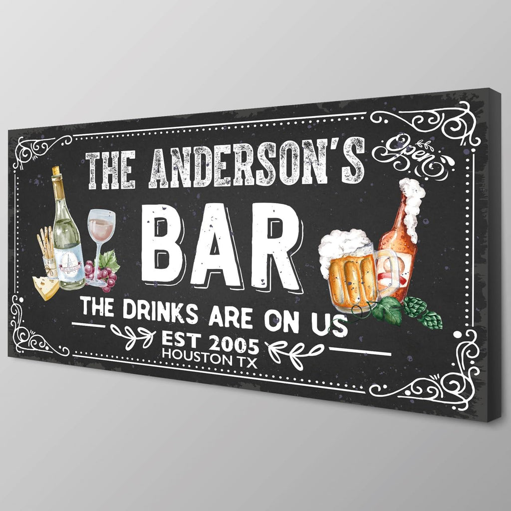 Custom Canvas Wall Art - Bar, Cabin & Nursery Sign