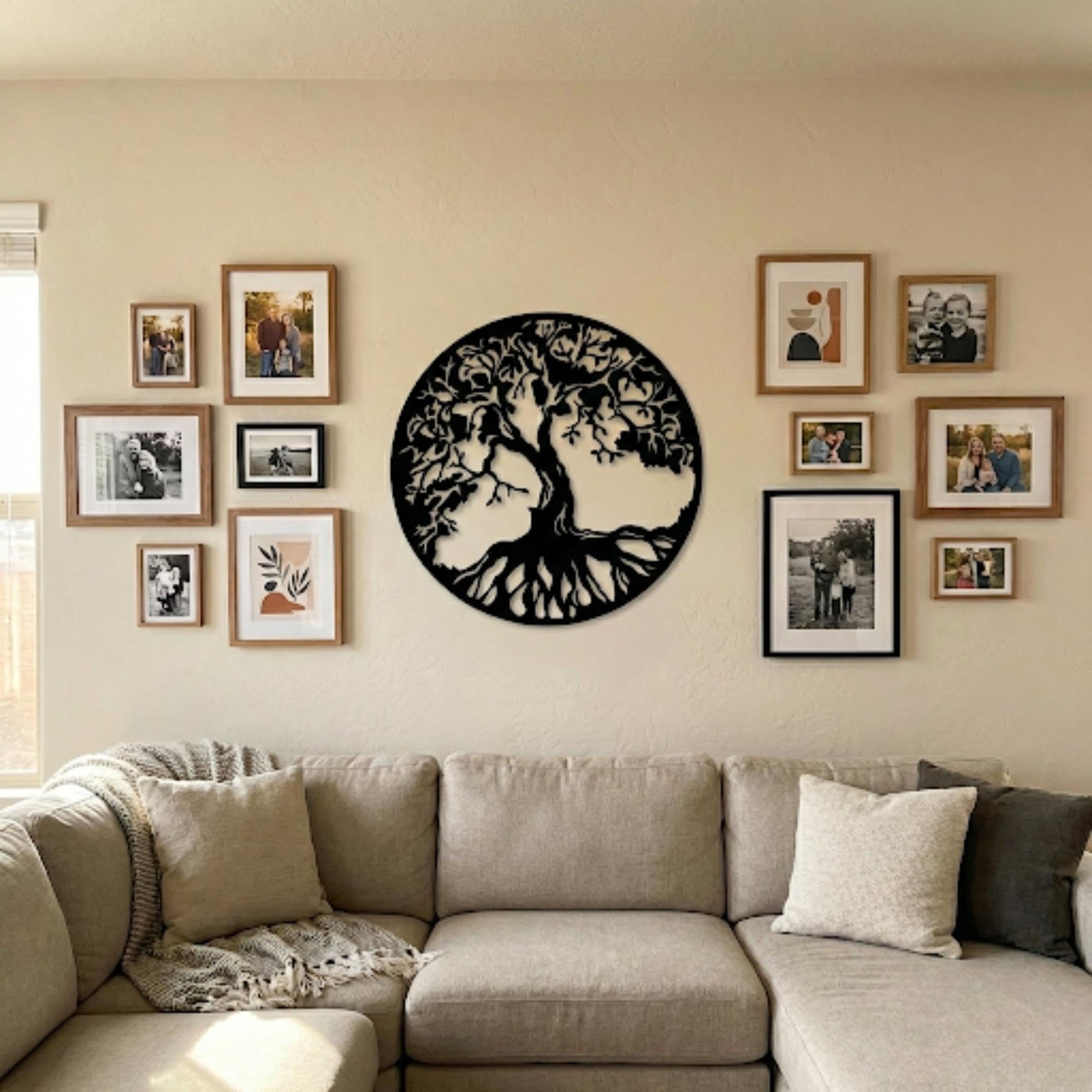 Nature Landscape Metal Wall Art - Mountain & Tree Decor
