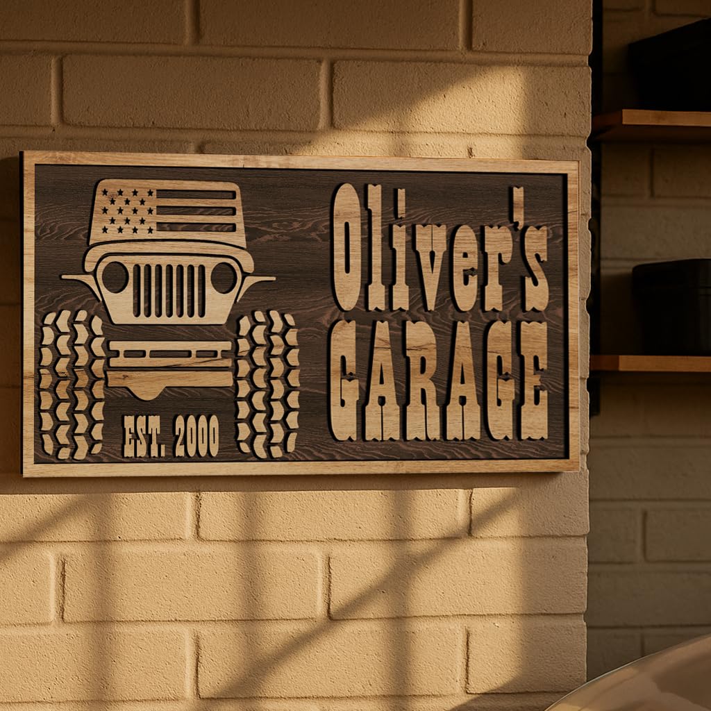 Custom Wood Backyard Bar Sign - Personalized Lounge Decor