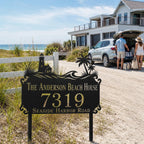 Beach House Metal Address Sign