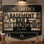 Customizable Metal Bar Sign - Powder-Coated Wall Art | Aydan's Unique Finds