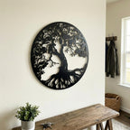 Nature Landscape Metal Wall Art - Mountain & Tree Decor