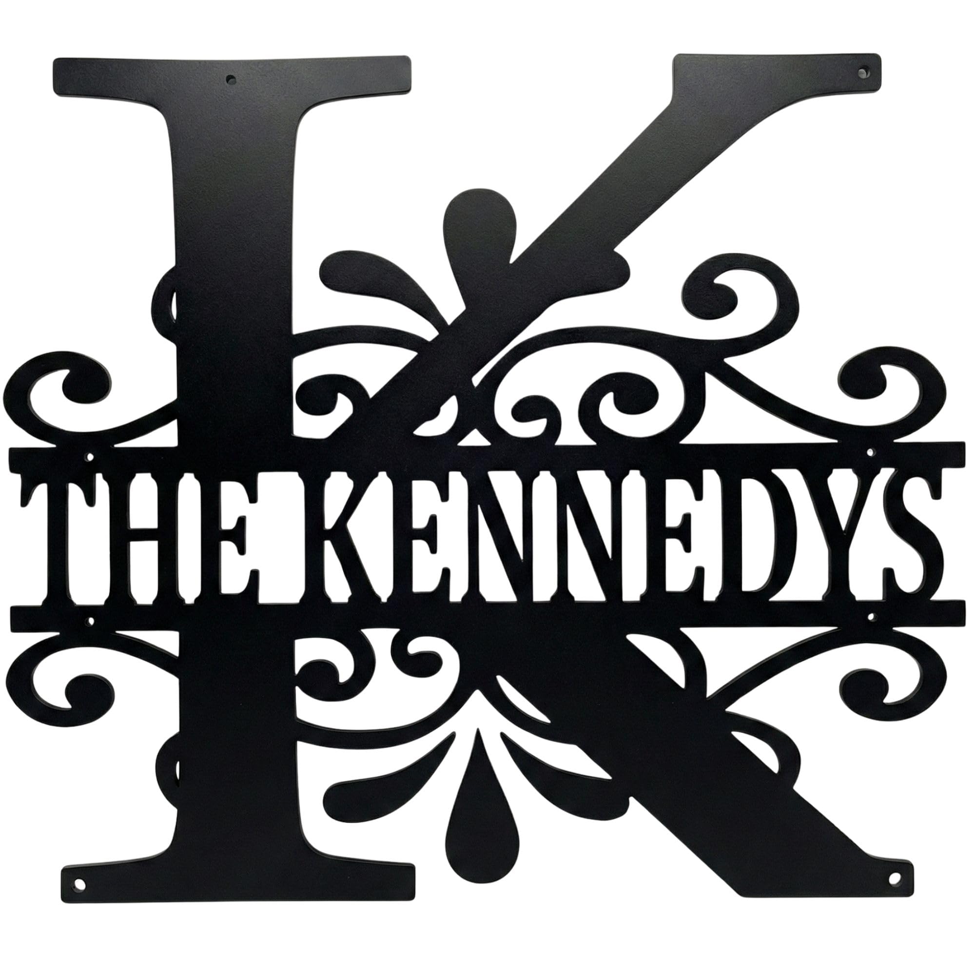 Custom Metal Monogram Family Name Sign - Modern Wall Art | Aydan's Unique Finds