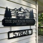 Personalized Metal Family Address Sign - Outdoor Wall Art | Aydan's Unique Finds
