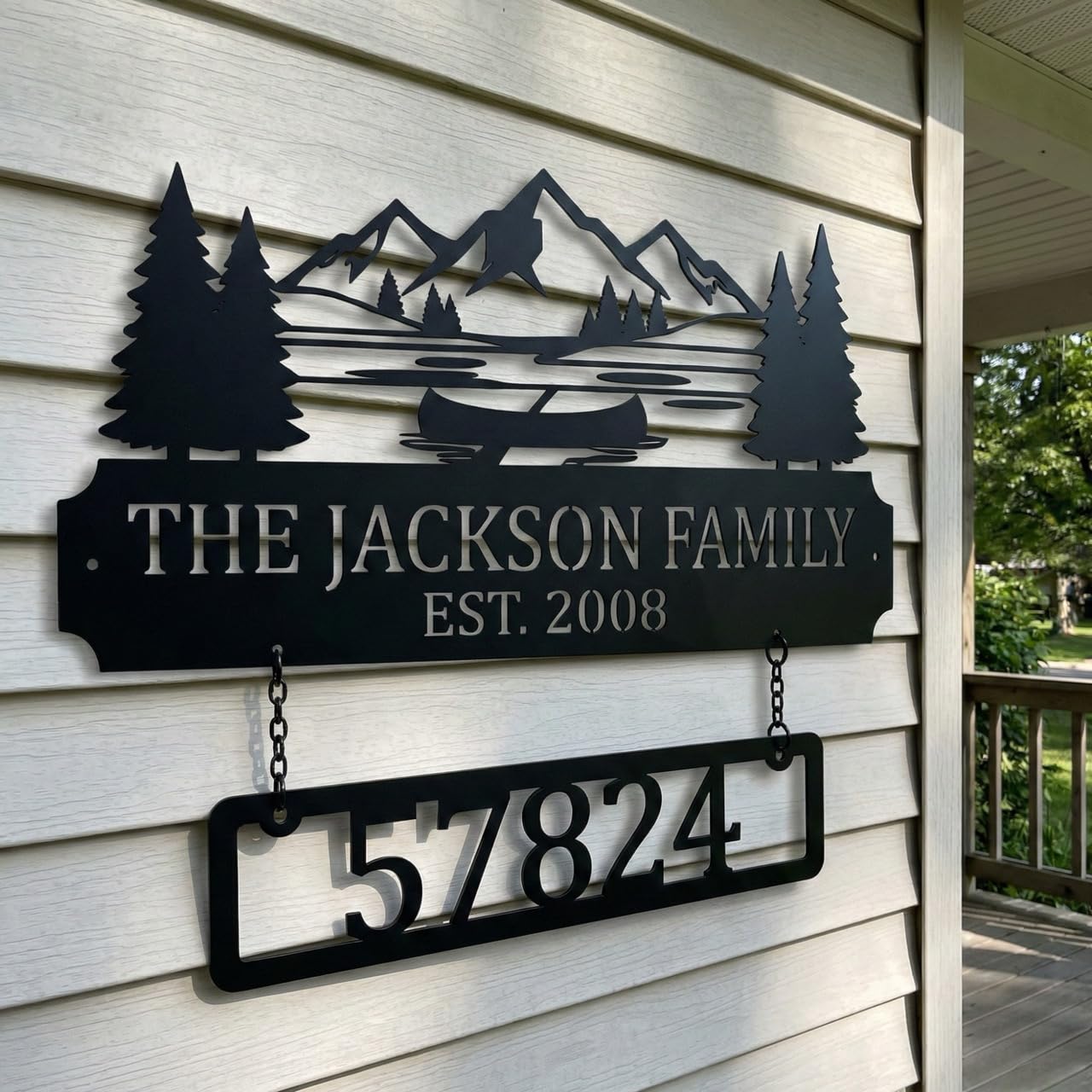 Personalized Metal Family Address Sign - Outdoor Wall Art | Aydan's Unique Finds