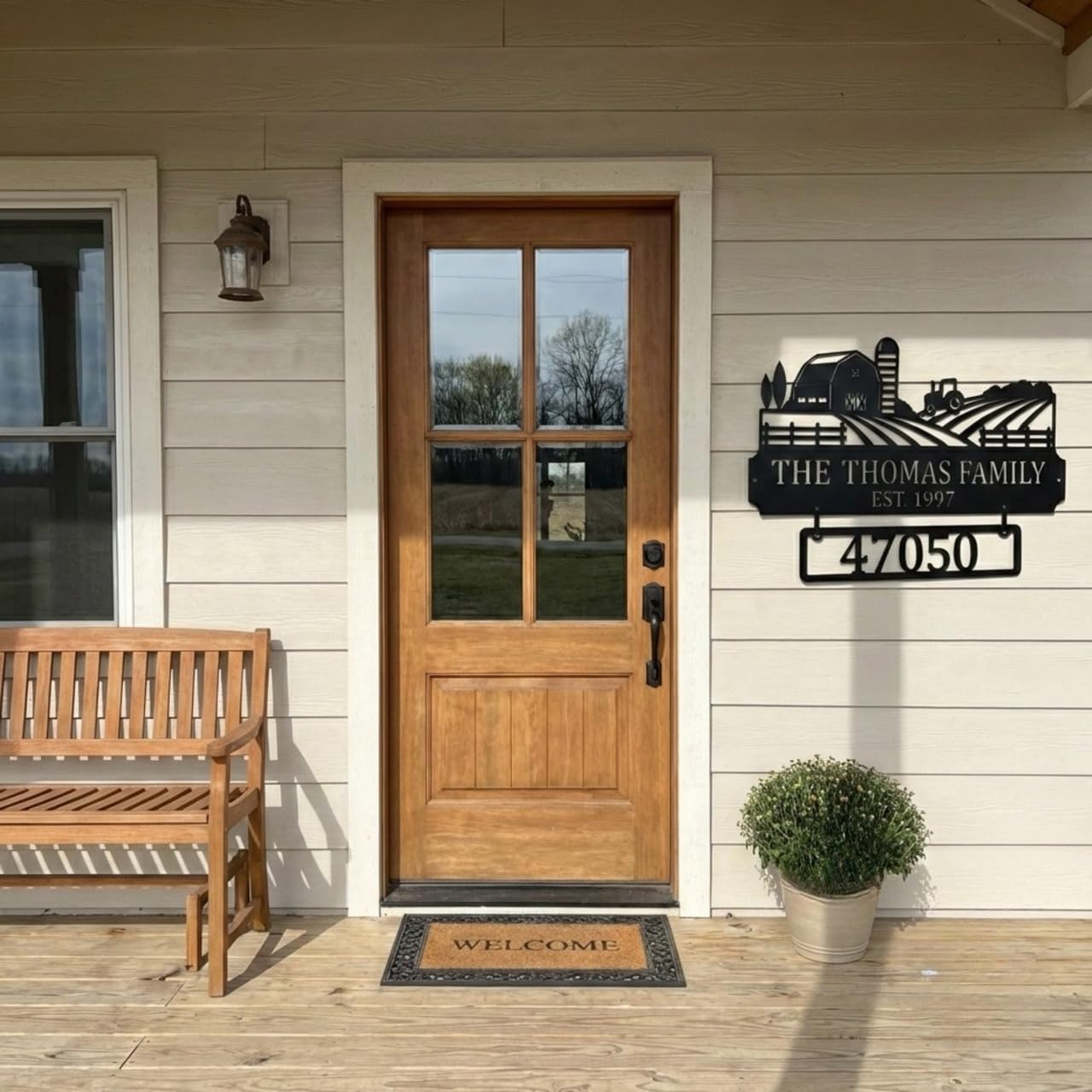 Personalized Metal Family Address Sign - Outdoor Wall Art | Aydan's Unique Finds