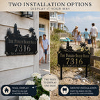 Beach House Metal Address Sign