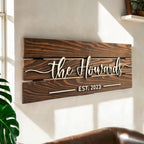Custom Wood Family Name Sign - Established Date Plaque | Aydan's Unique Finds