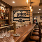 Customizable Metal Bar Sign - Powder-Coated Wall Art