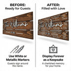 Personalized Wedding Guestbook Sign - Wooden Keepsake | Aydan's Unique Finds