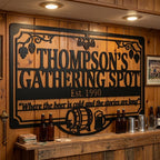 Customizable Metal Bar Sign - Powder-Coated Wall Art