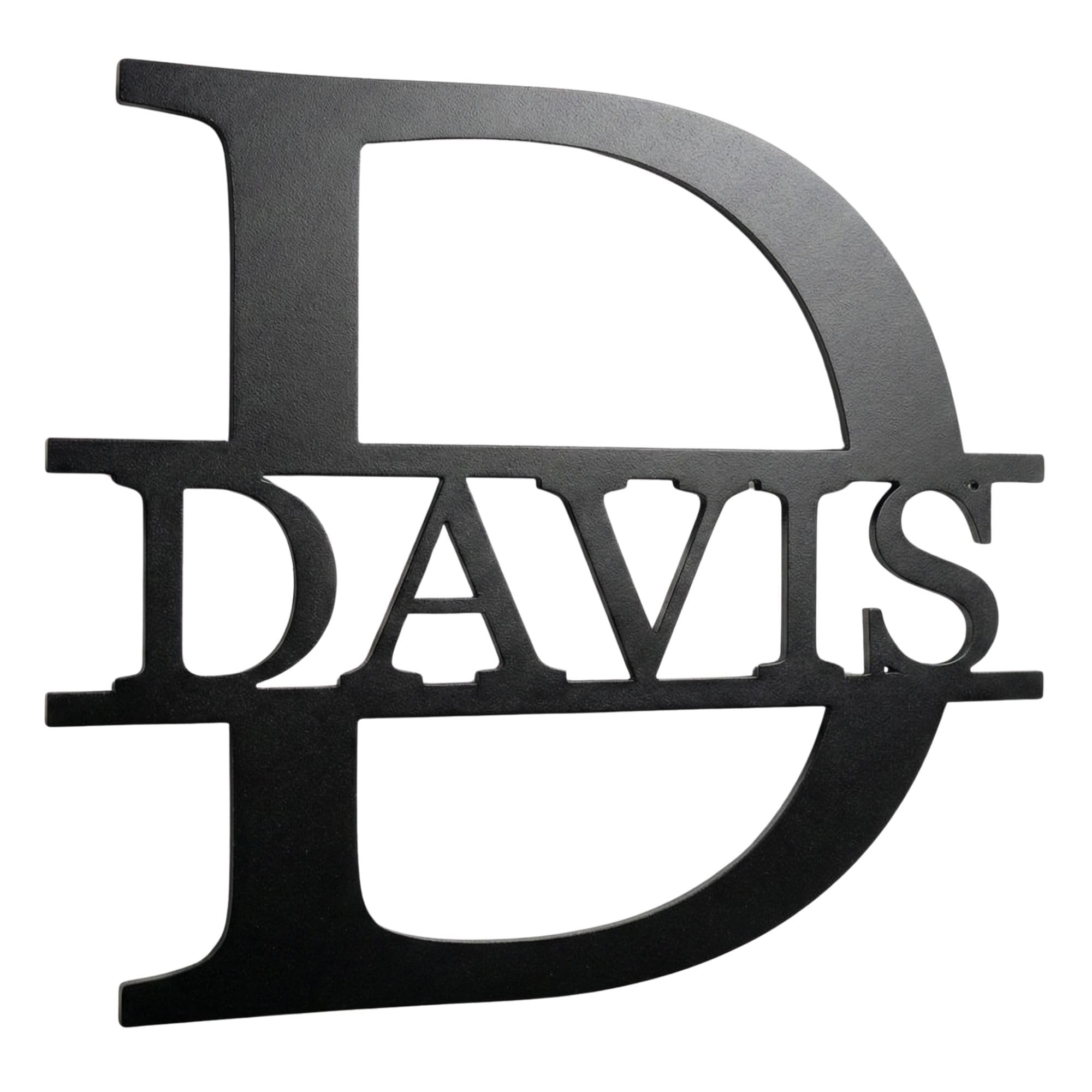 Custom Metal Monogram Family Name Sign - Modern Wall Art