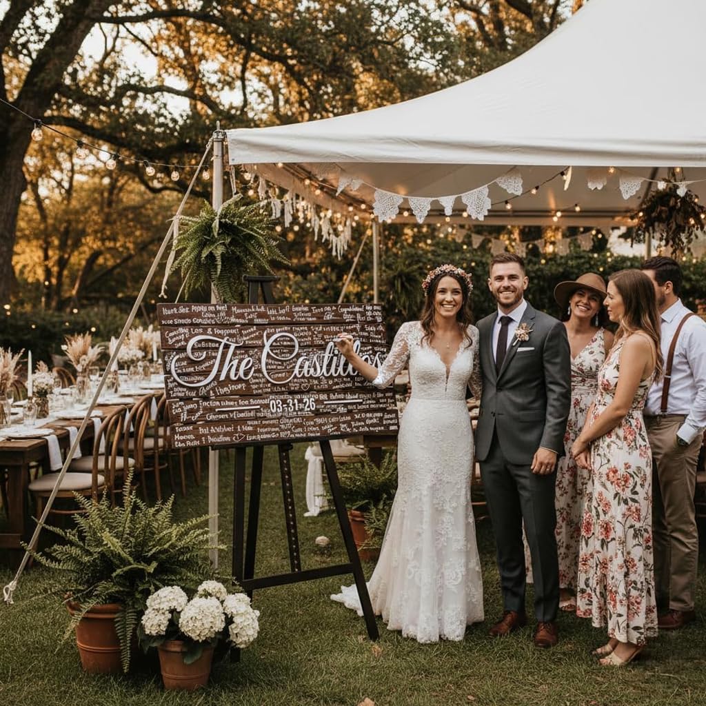 Personalized Wedding Guestbook Sign - Wooden Keepsake | Aydan's Unique Finds