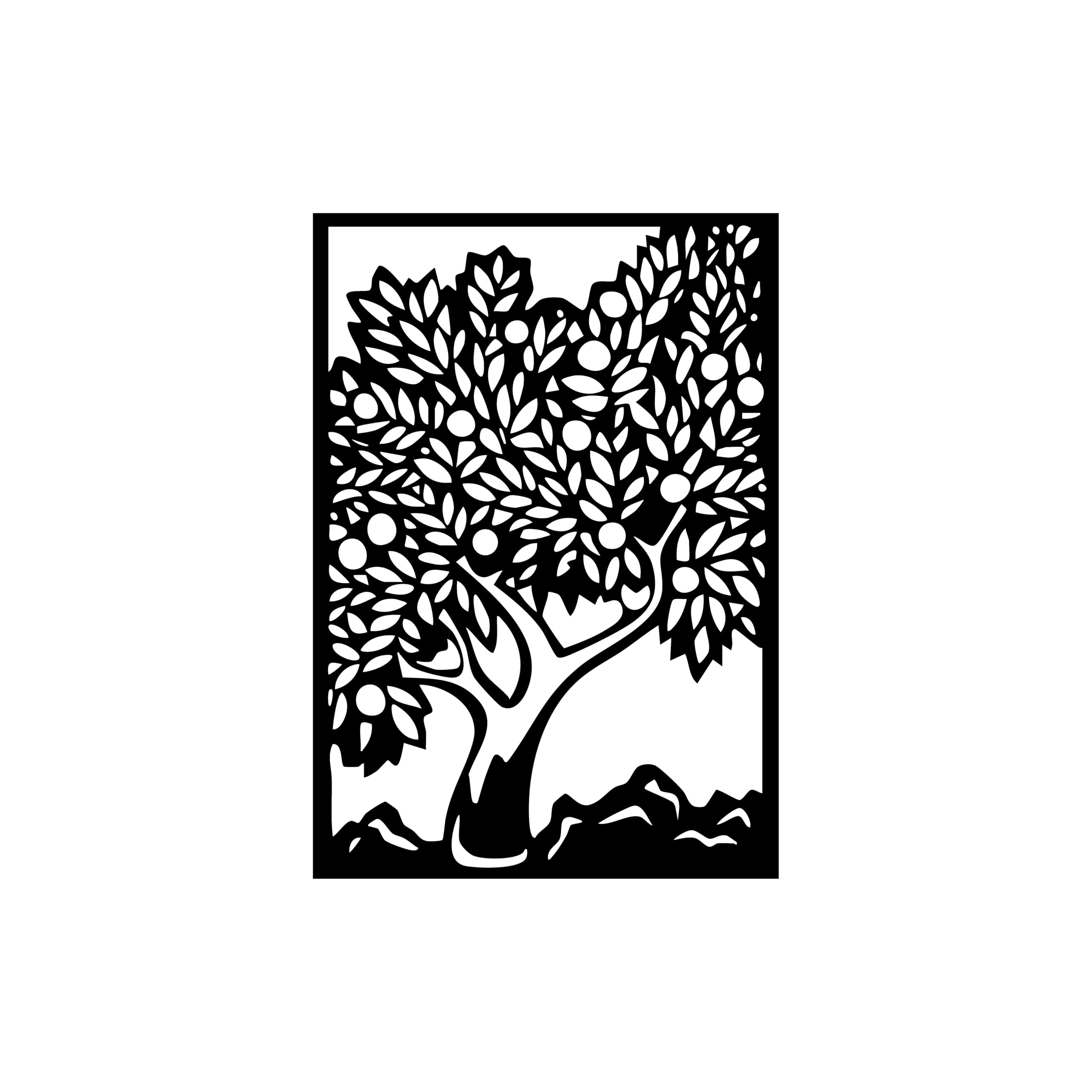 Nature Landscape Metal Wall Art - Mountain & Tree Decor