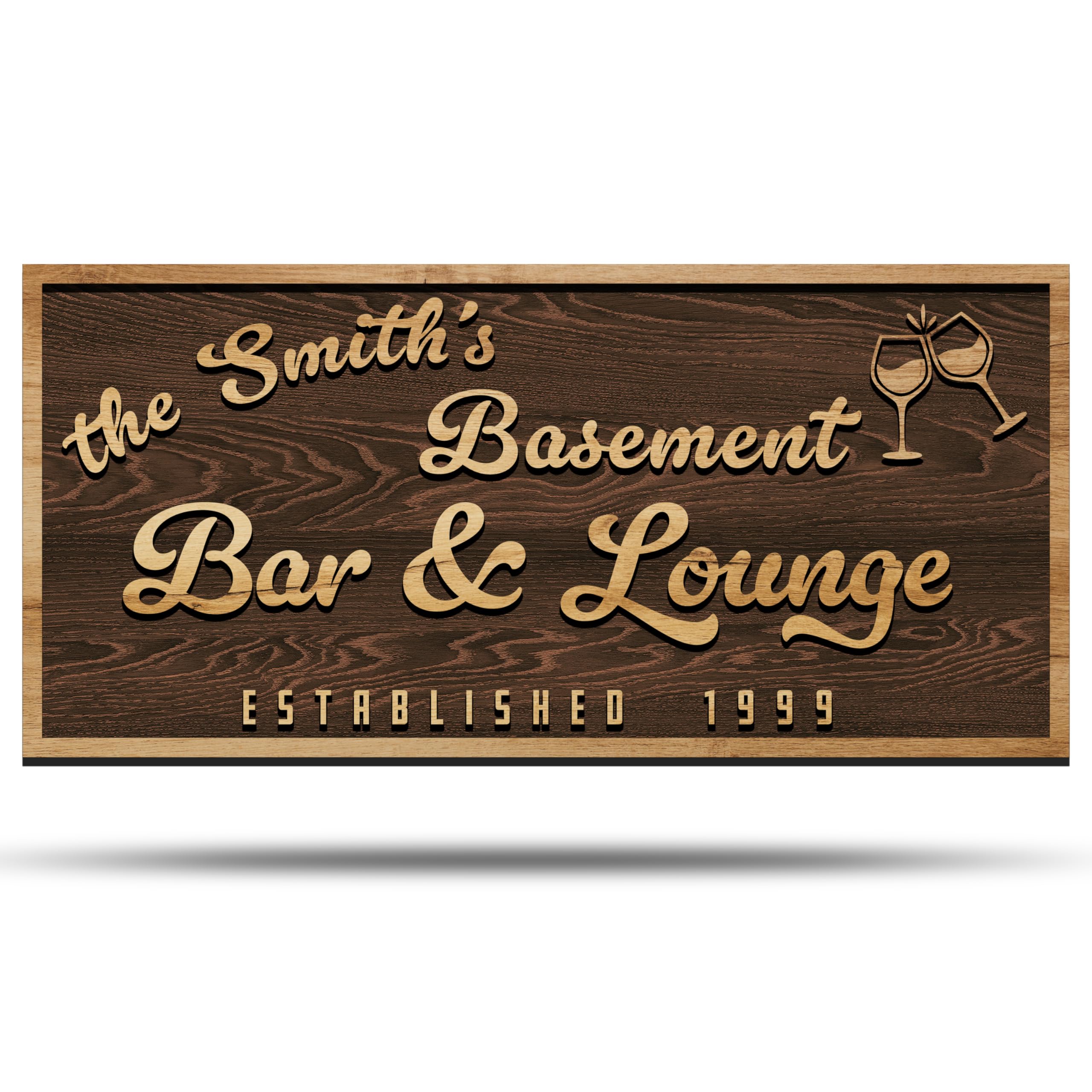 Custom Wood Backyard Bar Sign - Personalized Lounge Decor | Aydan's Unique Finds