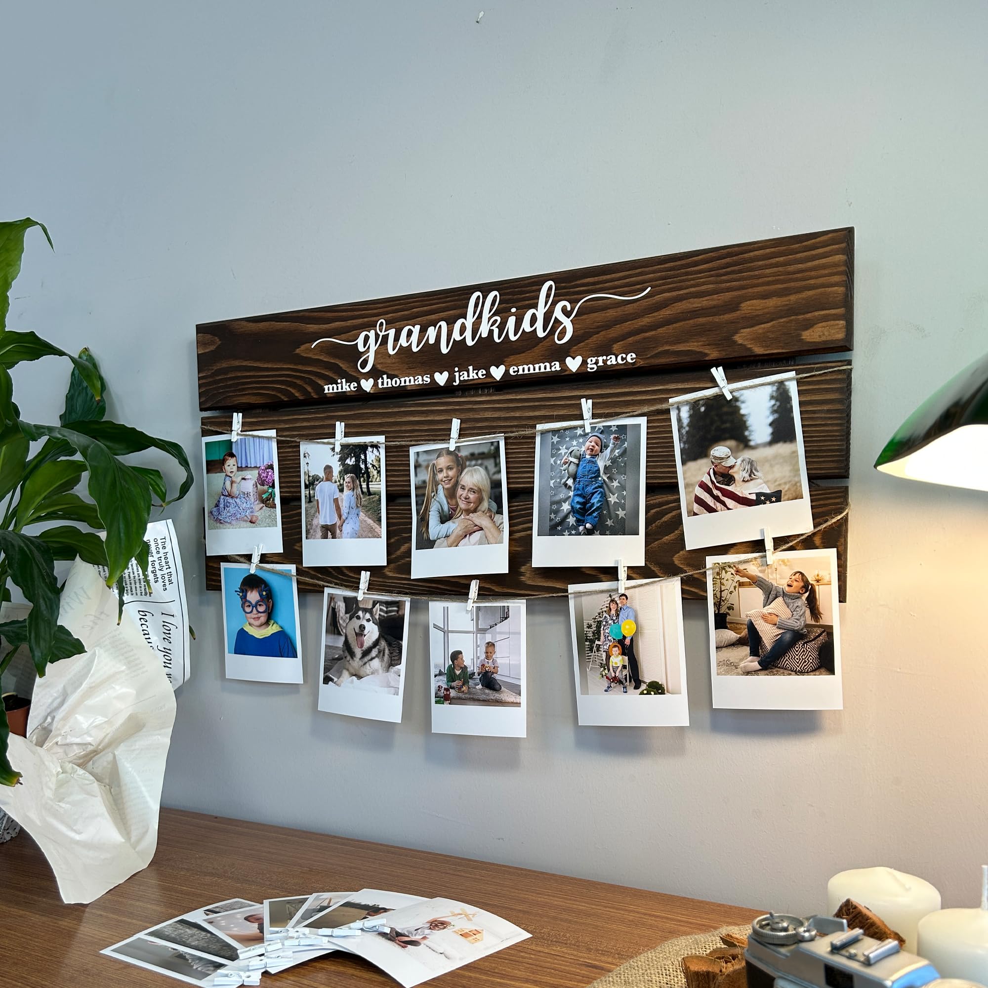 Personalized Wood Family Photo Sign - Mother's Day Gift | Aydan's Unique Finds
