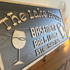 Custom Wood Backyard Bar Sign - Personalized Lounge Decor | Aydan's Unique Finds