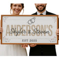 Personalized Wedding Sign - Custom Family Name Canvas | Aydan's Unique Finds