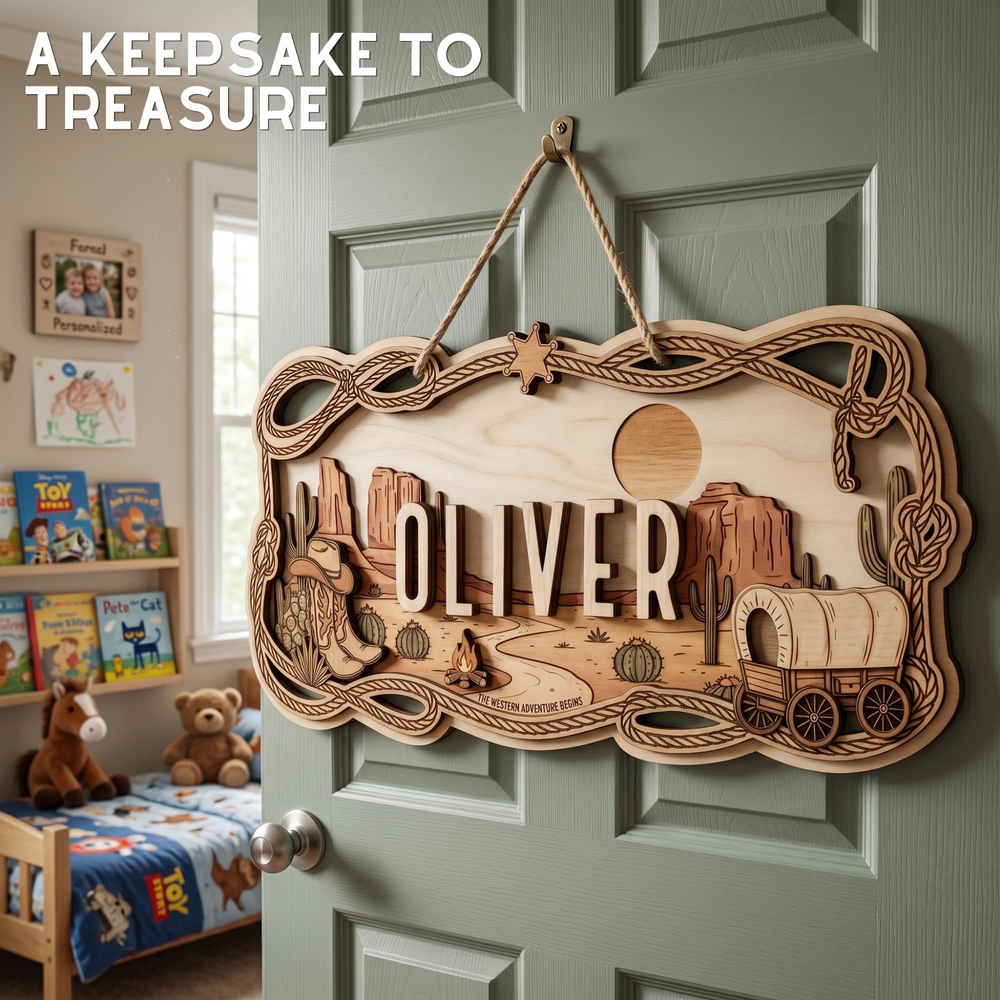 Custom Safari Nursery Sign - Jungle Animals Wood Decor | Aydan's Unique Finds
