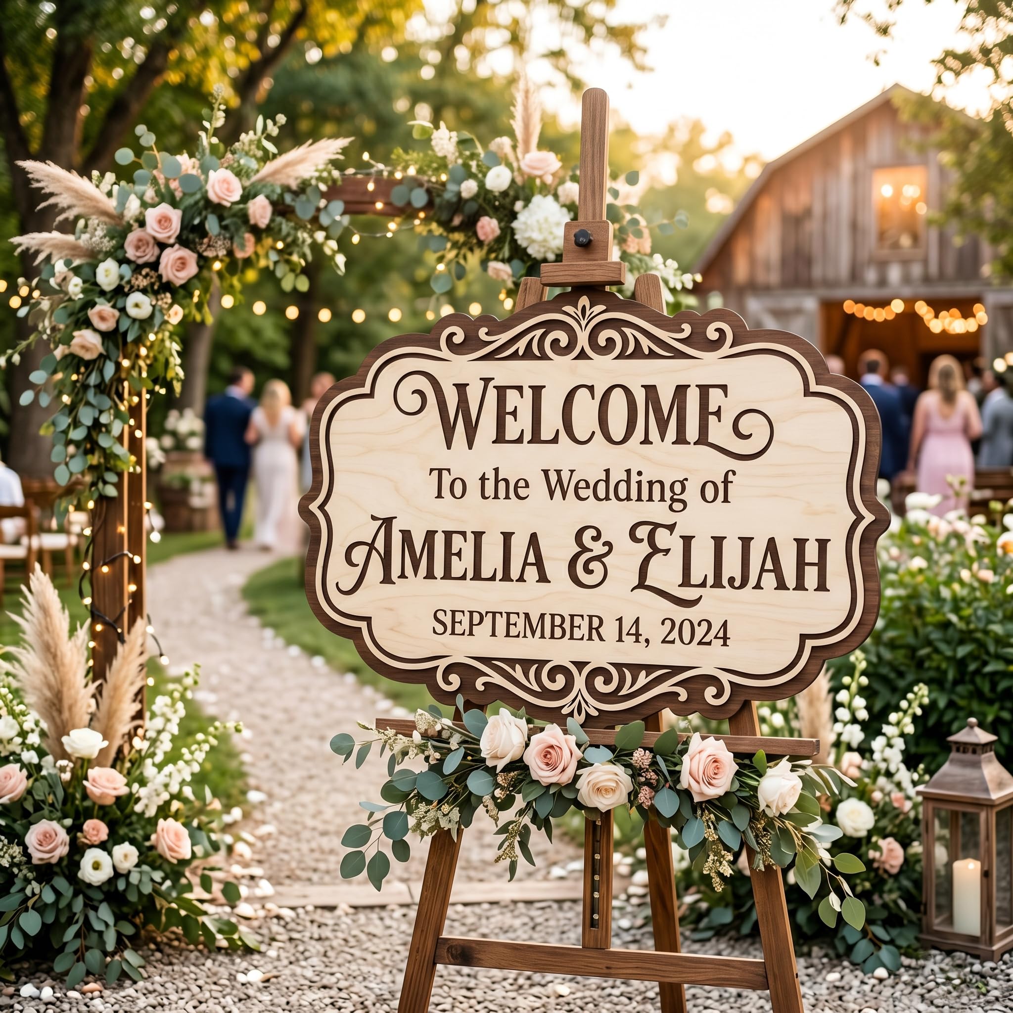 Personalized Wedding Guestbook Sign - Wooden Keepsake