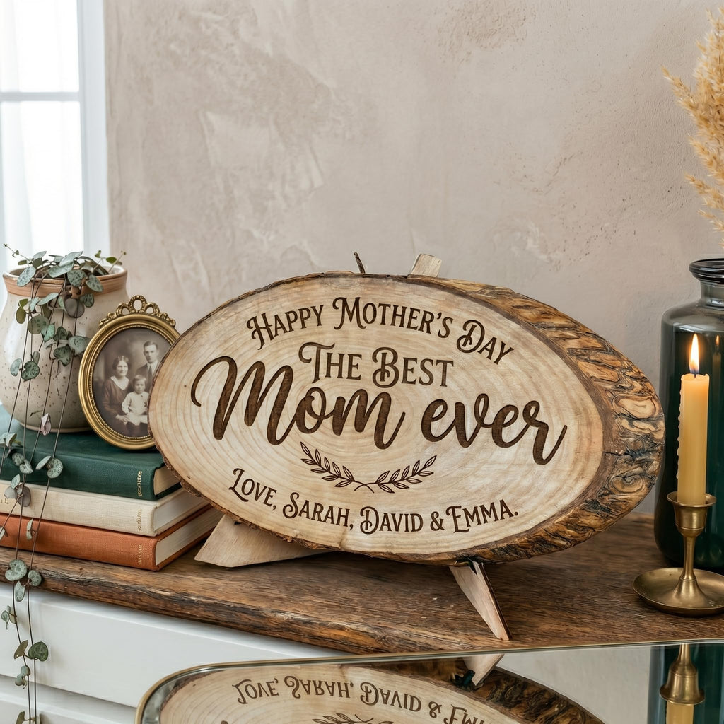 Personalized Mother's Day Wood Plaque - Family Names