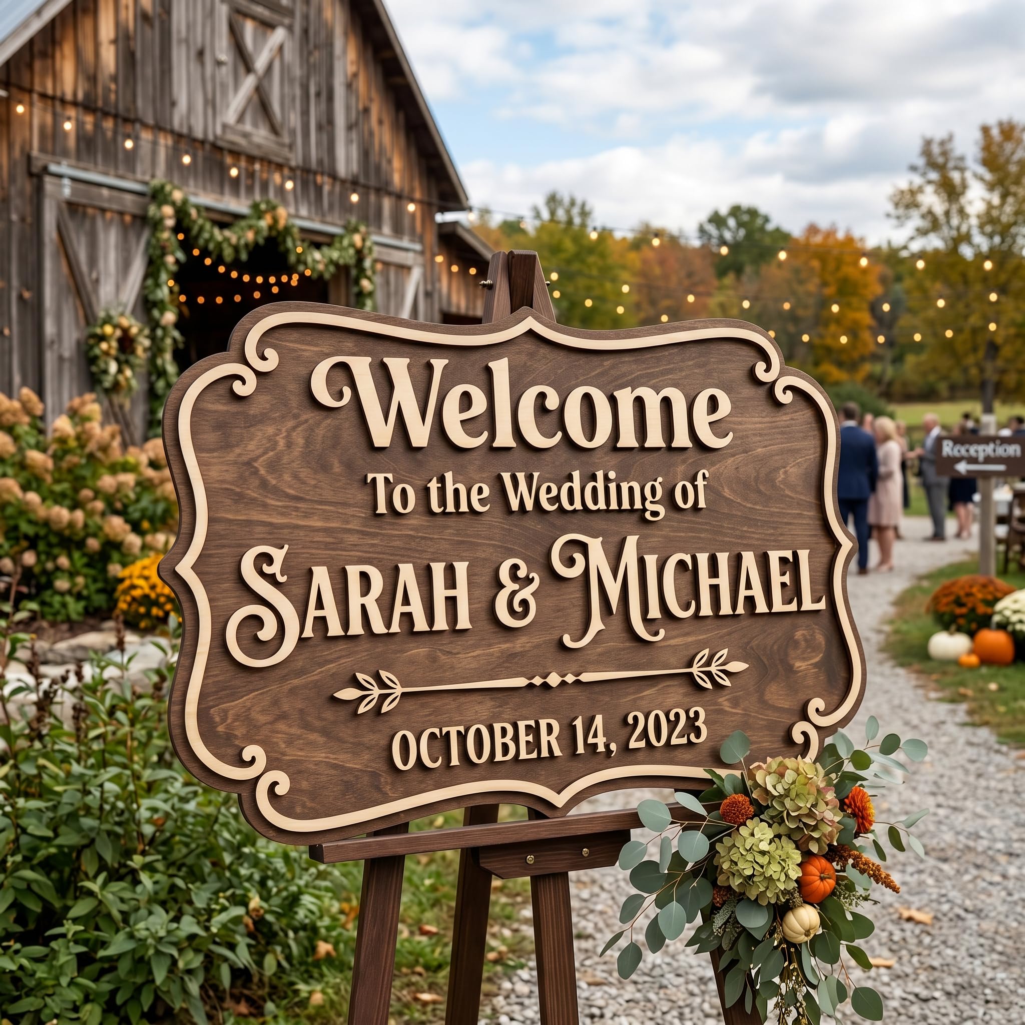 Personalized Wedding Guestbook Sign - Wooden Keepsake