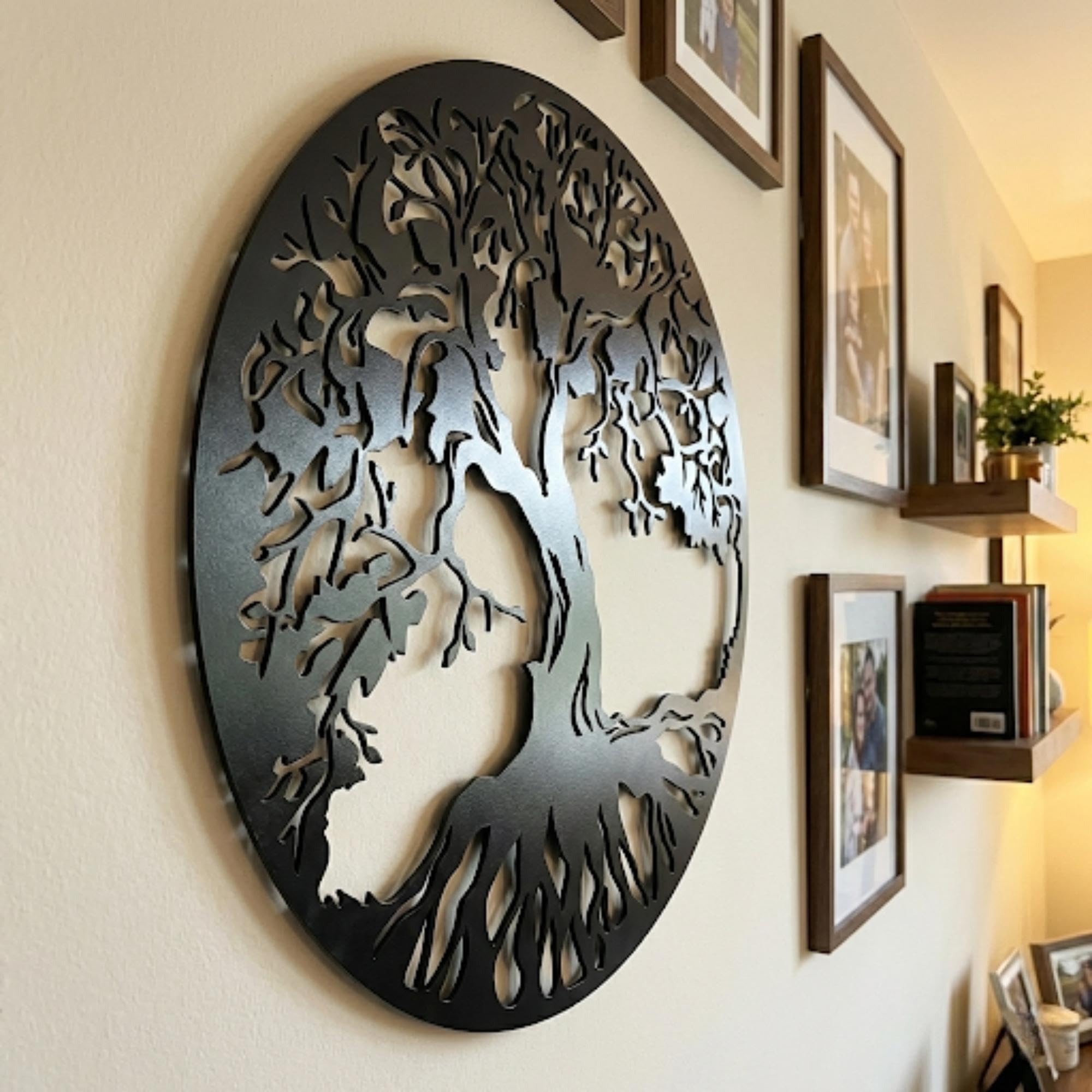 Nature Landscape Metal Wall Art - Mountain & Tree Decor