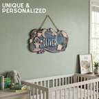 Custom Safari Nursery Sign - Jungle Animals Wood Decor | Aydan's Unique Finds