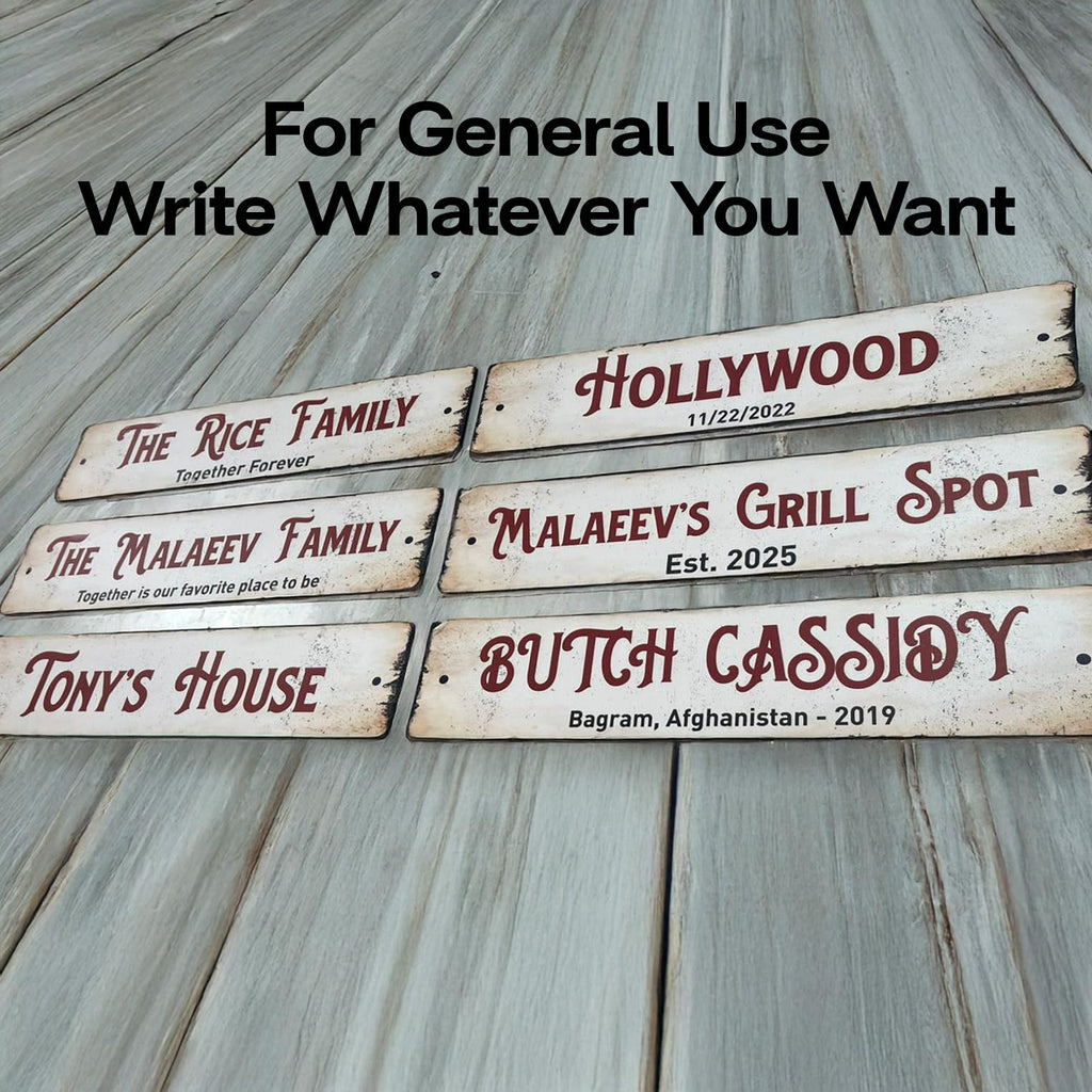 Custom Wood Wall Sign - Personalized Any Text Plaque | Aydan's Unique Finds