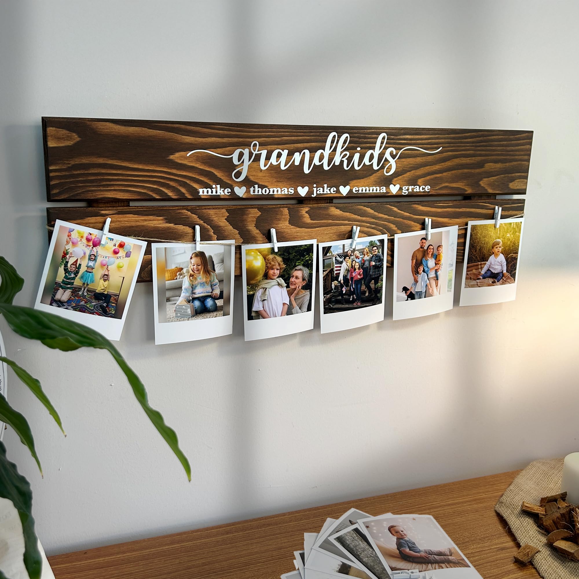Personalized Wood Family Photo Sign - Mother's Day Gift | Aydan's Unique Finds