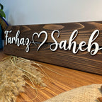 Personalized Couples Name Wood Sign - Valentine's Gift | Aydan's Unique Finds